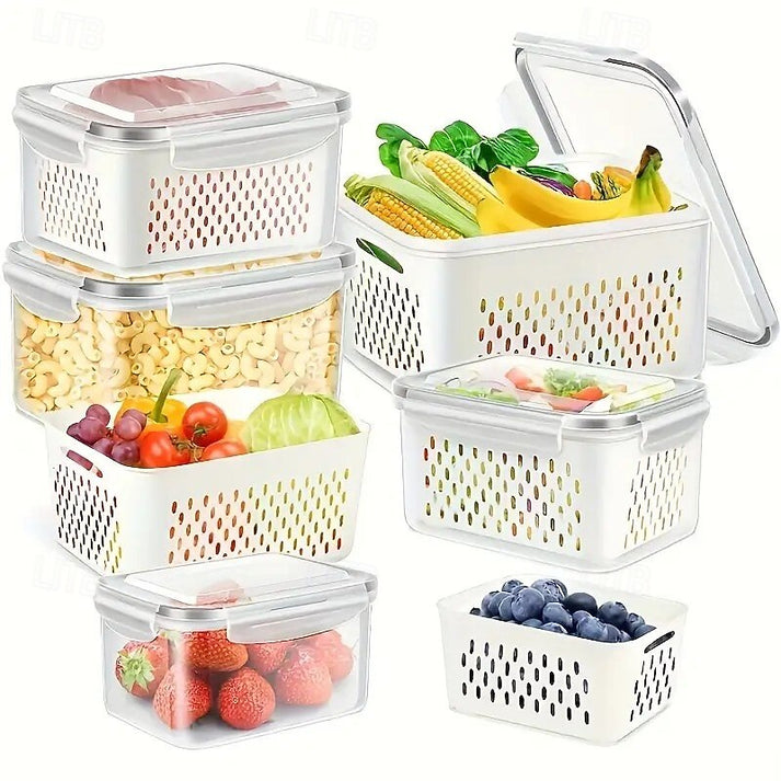 🍓🥰 Refrigerator Food Storage Containers – Keep Fruits Fresh