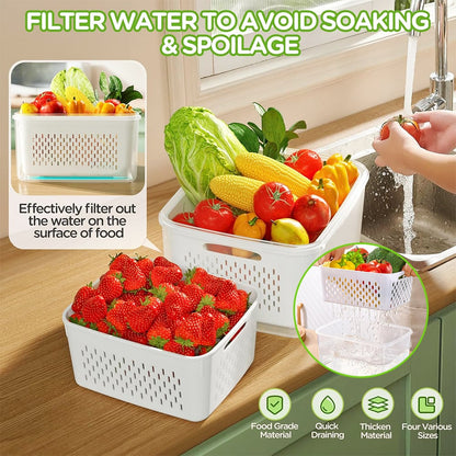 🍓🥰 Refrigerator Food Storage Containers – Keep Fruits Fresh