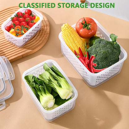🍓🥰 Refrigerator Food Storage Containers – Keep Fruits Fresh