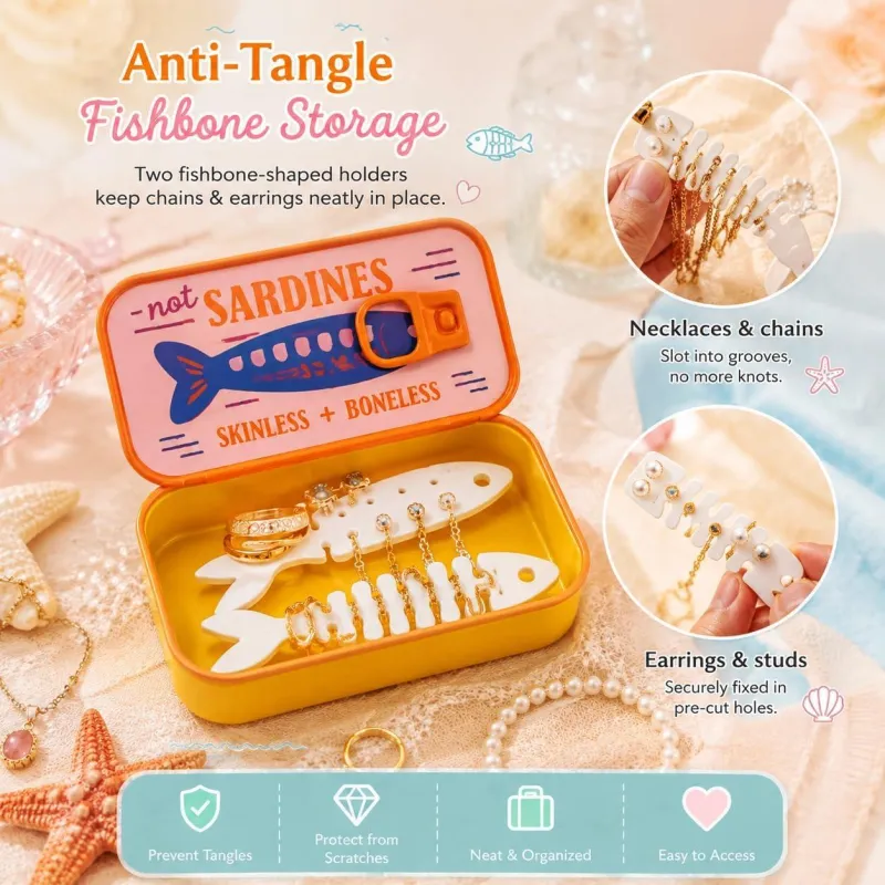 🐟 Sardine Can Shaped Mini Jewelry Box🌟Not Sardines. Your Jewelry