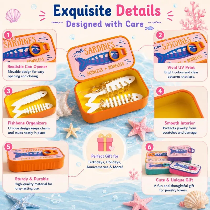 🐟 Sardine Can Shaped Mini Jewelry Box🌟Not Sardines. Your Jewelry