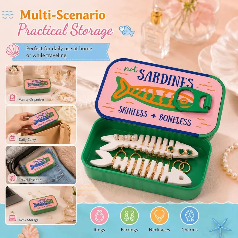 🐟 Sardine Can Shaped Mini Jewelry Box🌟Not Sardines. Your Jewelry