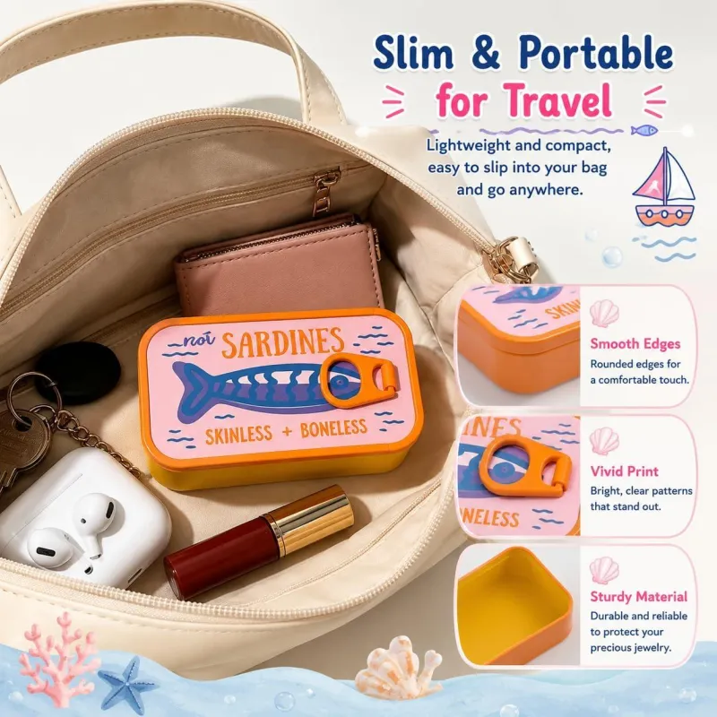 🐟 Sardine Can Shaped Mini Jewelry Box🌟Not Sardines. Your Jewelry