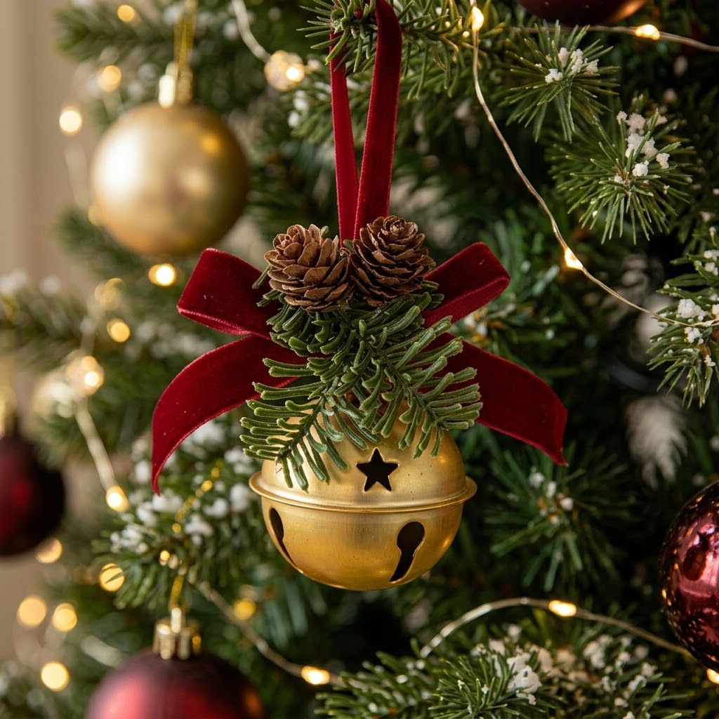 🎀🔔Festive Red Christmas Bell Hanging Ornament