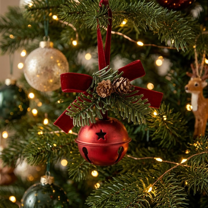 🎀🔔Festive Red Christmas Bell Hanging Ornament