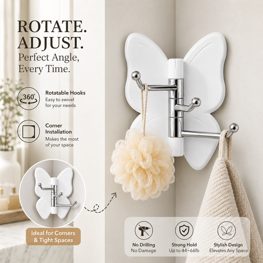 🦋No Drilling Swivel Butterfly Hook