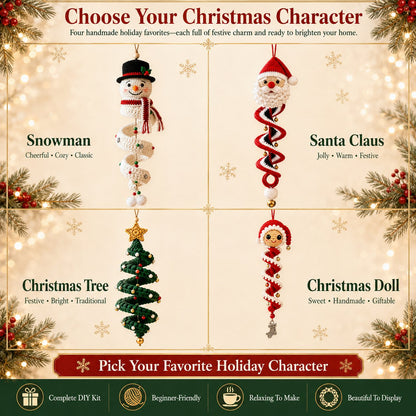 ⏰Last Day 50% OFF - 🎅Crochet Snowman Spiral Oranment DIY Kit