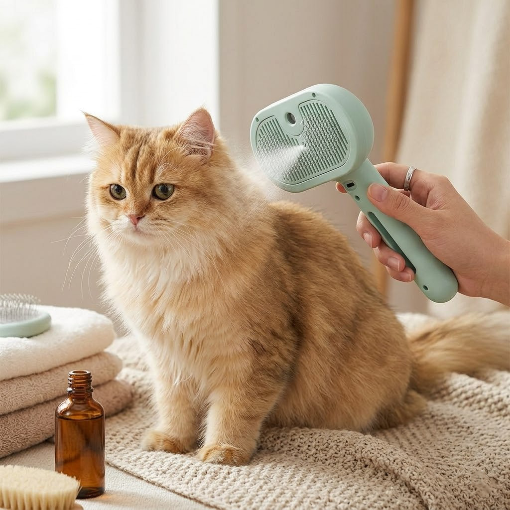 Cat Grooming Spray Brush