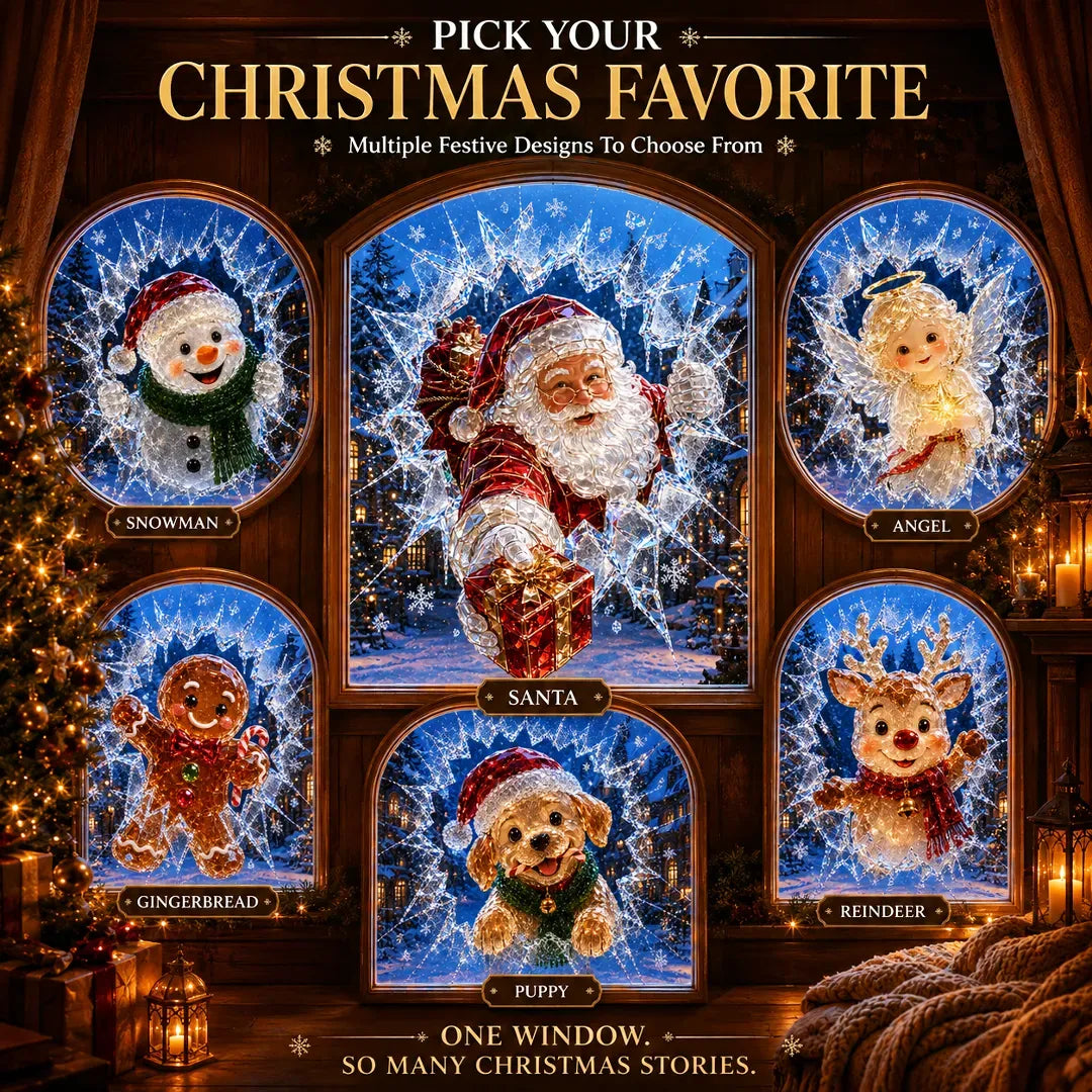 🎅Limited time 50% OFF -✨🎄Shattered-Glass Holiday Window Decoration