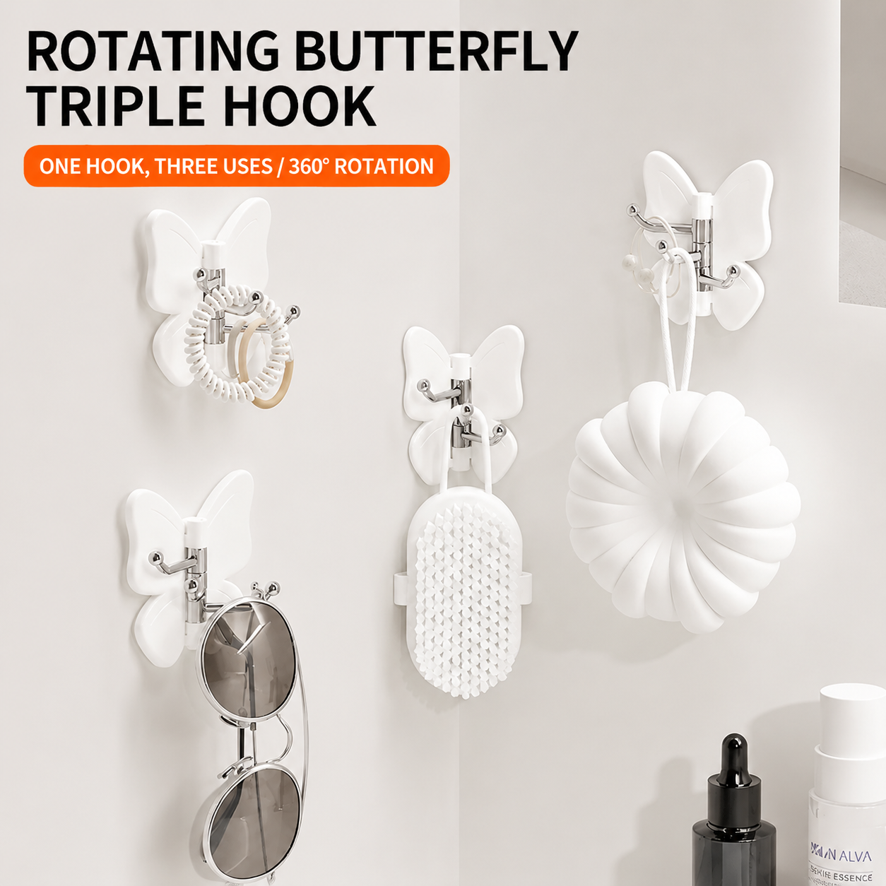 🦋No Drilling Swivel Butterfly Hook