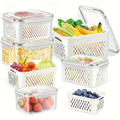 🍓🥰 Refrigerator Food Storage Containers – Keep Fruits Fresh