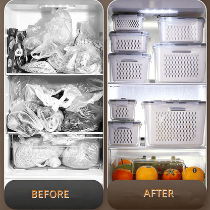 🍓🥰 Refrigerator Food Storage Containers – Keep Fruits Fresh