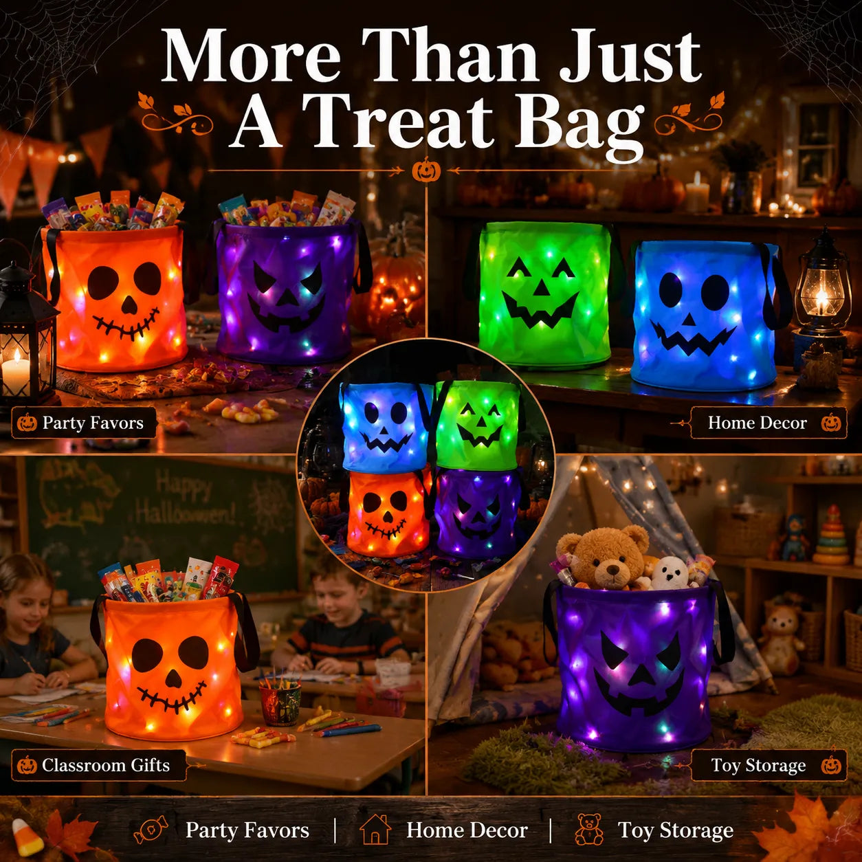 🎃Reusable LED Halloween Treat Bags
