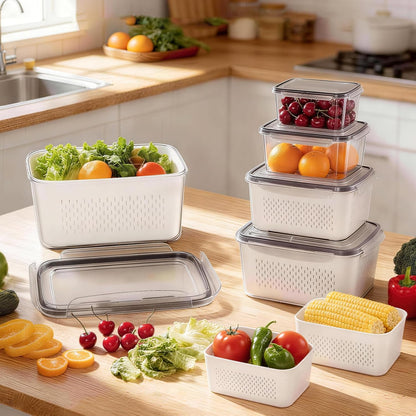 🍓🥰 Refrigerator Food Storage Containers – Keep Fruits Fresh