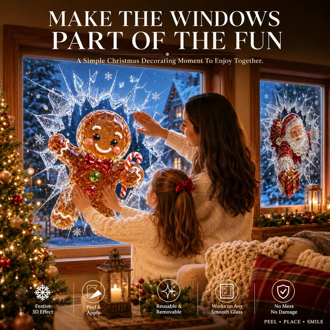 🎅Limited time 50% OFF -✨🎄Shattered-Glass Holiday Window Decoration