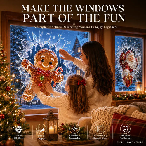 🎅Limited time 50% OFF -✨🎄Shattered-Glass Holiday Window Decoration