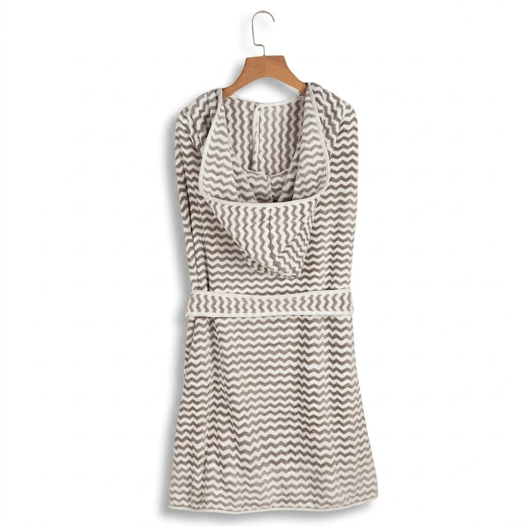 Premium Striped Hooded Pet Bathrobe